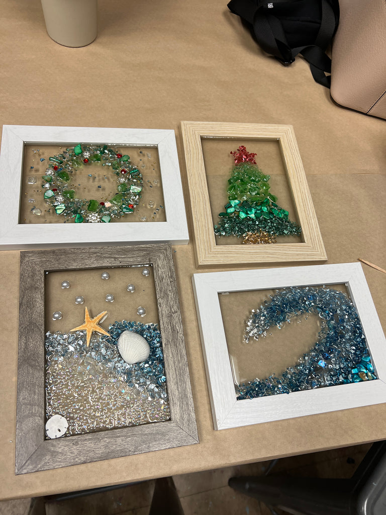 12/11/24 6:00pm Holidayscapes Resin Crushed Glass Workshop