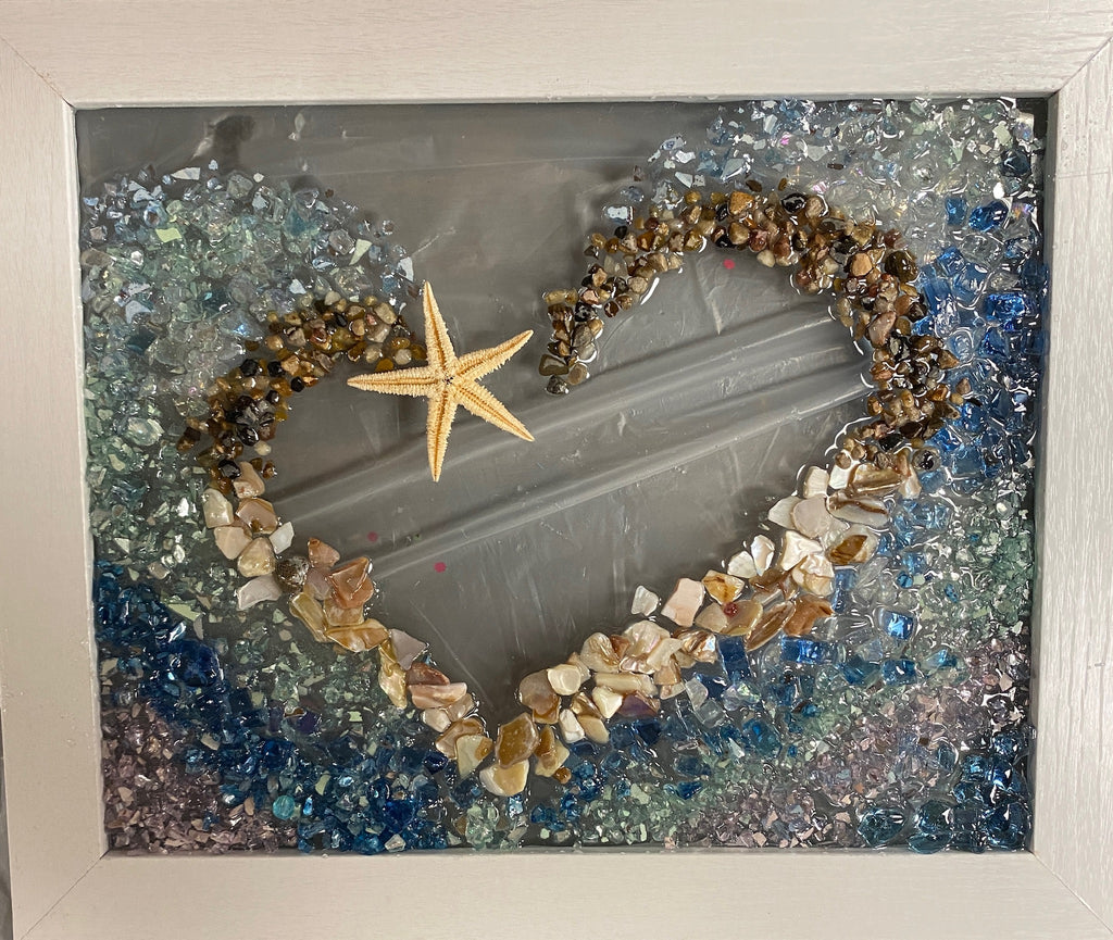 03/08/25 1:00pm Seascapes & Crushed Glass Resin Workshop