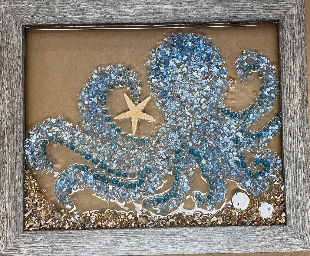 03/08/25 1:00pm Seascapes & Crushed Glass Resin Workshop