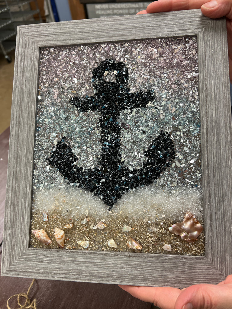 03/08/25 1:00pm Seascapes & Crushed Glass Resin Workshop