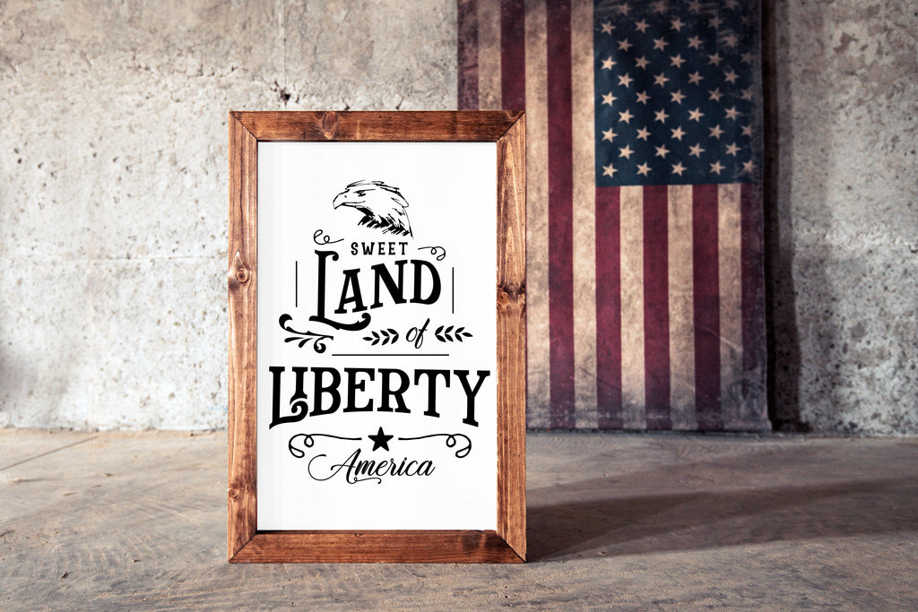 Sweet Land Of Liberty Framed Sign
